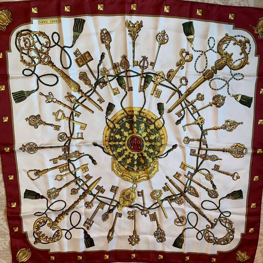 Hermes vintage silk scarf